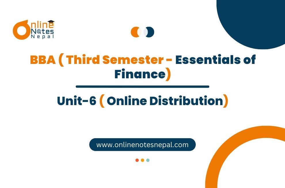 Unit 6: Online Distribution - Essential of E-Business | Eight Semester Photo